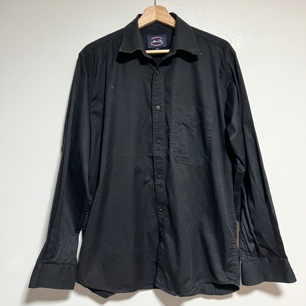 Allen Solly Black Button-Down | Crisp Classic | Size 40 (M/L)